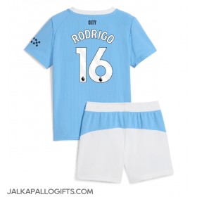 Manchester City Rodri Hernandez #16 Koti Peliasu Lasten 2025-26 Lyhythihainen (+ Lyhyet housut)